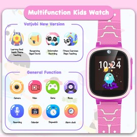 Kids Smart Watch Girls, Toys for 3-10 Year Old Girls Boys, 1.44" Touchscreen Kids Watch with 20 Puzzle Games Camera Alarm Video Music Player, Toddler Watch Kids Toys Christmas Birthday Gifts for Girls