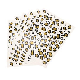 Healeved 6 Sheets Leopard Tattoo Stickers Transfer Stickers Transfer Film Transfer Decals Decor Temporary Leopard Cosplay Decals Delicate Sticker Fake Transfer Paper