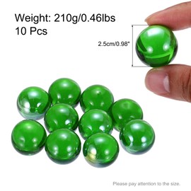 sourcing map Acrylic Beads,10pcs Round Acrylic Gemstone Light Green 0.46lbs (0.98") Acrylic Marbles Pebbles for Vase Fillers Aquarium Decor DIY Craft