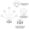 Quilax Heart-Shaped Photo Holders for Tables, 5-Branch Picture Frame Clips