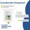 1-PACK GUOFIS Icemaker Outlet Box with 1/2" Copper Press Inlet