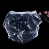 Reusable Waterproof TPU Adult Diaper Cover Pants, Clear/Frosted, S–XXL