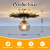 UOFUS Small Black Flush Mount Ceiling Light with Glass Globe
