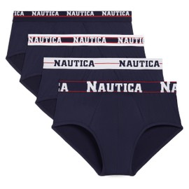 Nautica Men's 4 Pack Limited Edition Micro Stretch Briefs, 4 Peacoat-Assorted WB