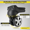 NUOZE Duel Spinner Luggage Wheels Replacement for Suitcase, Wheels Parts