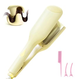 Waflera para Cabello, 32mm Cepillo Termico para Cabello, Ondas Cerámica con Temperatura Ajustable, Calienta Rápidamente para Mujer en Casa y Viaje, Cabello Largo o Corto Herramientas de Peinado