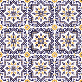 IHR Ideal Home Range Cocktail Napkins Disposable 3-Ply Paper Party Napkin Pack, 5" x 5", Gorgeous Tiles, 20-Count