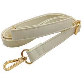 PU Leather Strap for Bag Beige, Adjustable Women's Bag Straps with Carabiner Gold, 80-125 cm Shoulder Strap Bag for Women, Crossbody Strap, 2.5 cm, 1712