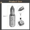 HARFINGTON 2pcs Phillips Screwdriver Bits 1/4" Hex Shank PH1 Magnetic