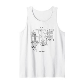 Vintage Carburetor Diagram – Car & Motorcycle Engine Graphic Tank Top