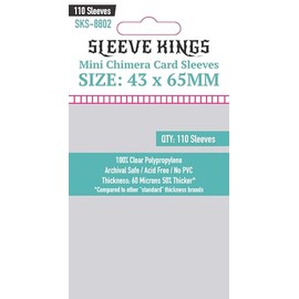 Sleeve Kings Mini Chimera Card Sleeves (43x65mm) - 110 Pack, 60 Microns