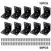 Pack of 10 Angle Connectors, Corner Clips, Perforated Plate Angle