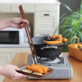 Pwsap 4 Pairs Long Wooden Chopsticks, Reusable Sushi Chopsticks, Cooking Extra Long Chopsticks, Non-Slip Cooking Sticks for Fried Food and Cooking Pasta, Hot Pot, Roasting, Cooking (32 cm)
