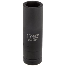 KTC Impact Wrench Socket, Hexagonal BP4L17TP_2285, Opposite Side Dimensions: 0.7 inches (17 mm) x Insertion Angle: 0.5 inches (12.7 mm)