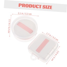 Vaguelly Makeup Powder Puff Set 2pcs Triangle Cotton Sponges for Wet Dry Use Soft Face Applicators Storage Box Suitable for Skin Types Random Colors (Red/Pink)