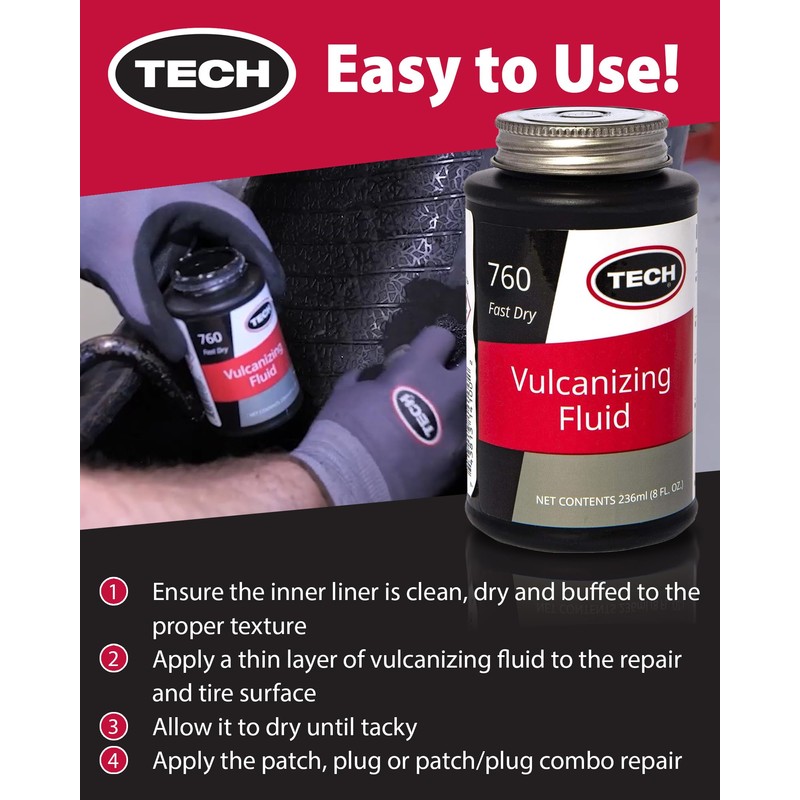 TECH Chemical Vulcanizing Fluid, 8 Fl Oz – Rubber Cement