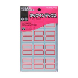 Kokuyo Tack Index, Paper Labels, Medium, 0.9 x 1.1 inches (23 x 29 mm), 120 Sheets, Red, Ta-21R
