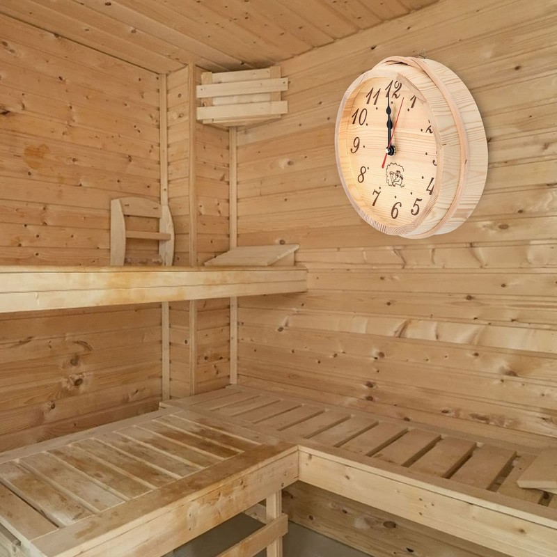 Sauna Clock Elegant Wood Wall Clock Sauna Timer Clock Home