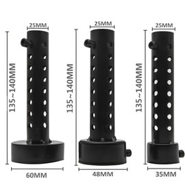 Motorcycle 48 mm Exhaust Db Killer, Baceyong 2 Pieces Motorcycle Muffler Muffler, Exhaust Pipe Deflector, Exhaust Muffler, Long Exhaust Muffler for Manifolds Street Bike Motorcycle Scooter, Black