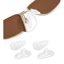 2 Pairs Replacement Nosepads Nose Pieces for Oakley Socket 5.0 OX3217/Socket 5.5 OX3218/Socket Ti OX5019 Eyeglasses, Silicone Air Chamber Nose Pads