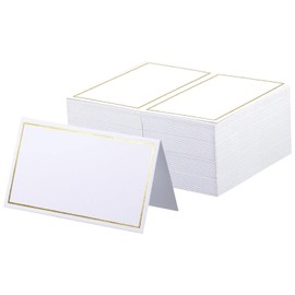 XuJJunB Place Cards, Place Cards, Bi-Fold Blank Cards, Gold Name Tags, Place Decorations, Table Decorations, Folding Table Names, Price Cards, Business Invitations, Solid Color, DIY Wedding Thank You