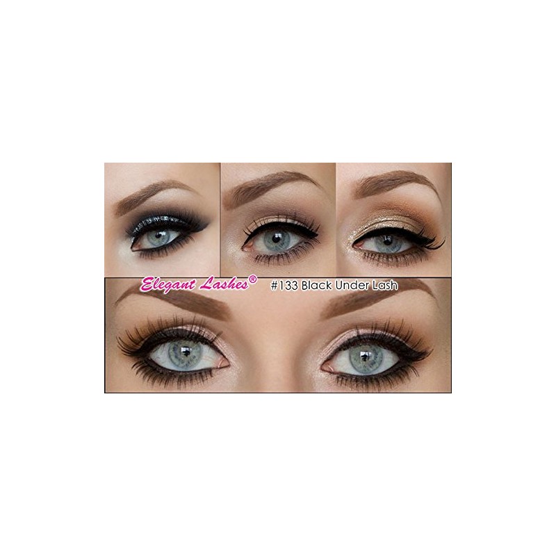 Elegant Lashes #133 Black 100% Human Hair False Under Eyelashes