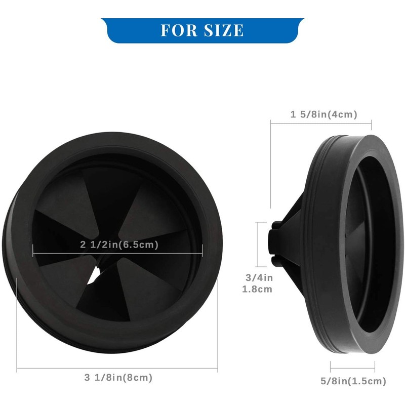 2 PCS Garbage Disposal Splash Guard Collar Sink Baffle, Food