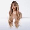 Pelucas De Mujer Dama Larga Y Ondulada Rubio Cabello Natural
