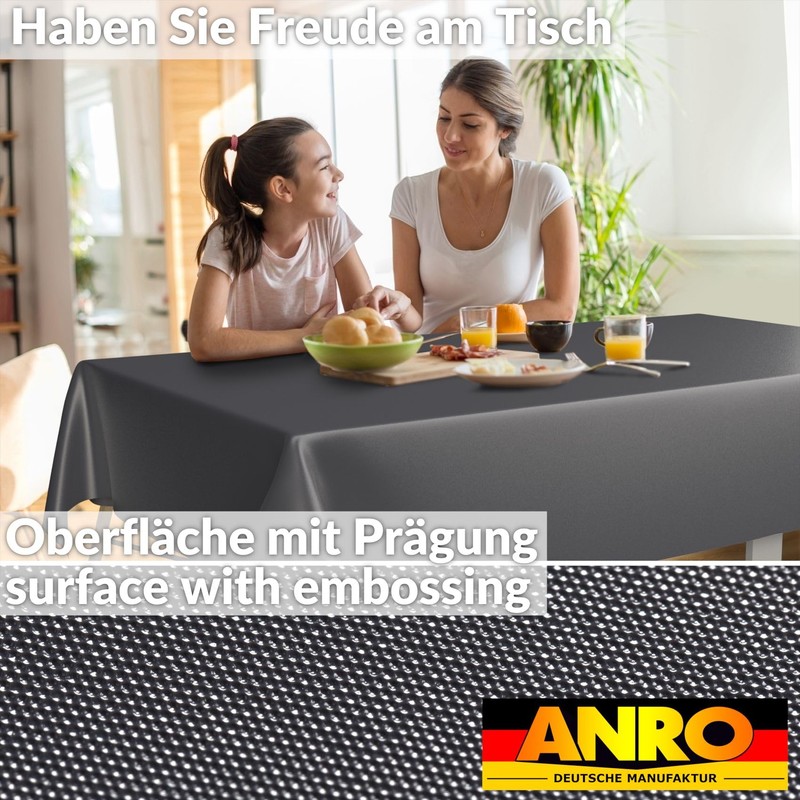 ANRO Oilcloth Tablecloth, Washable, Oilcloth, Garden Tablecloth, Outdoor, Indoor, 100