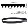 sourcing map 240J8 PJ V-Ribbed Belt 8 Ribs 24" Length