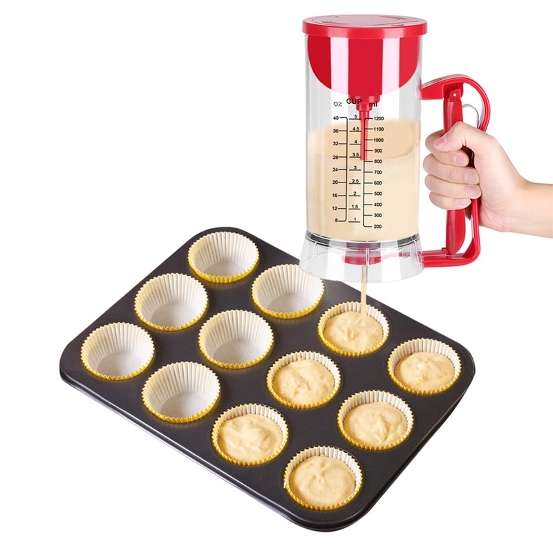 Cordless Electric Battery Powered Mixer Dispenser Pancake Cupcake Waffle Batter