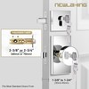Newlaking Polished Chrome Exterior Door Knob with Deadbolt Set -