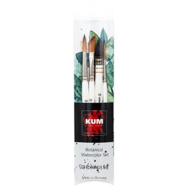KUM 5146716 Artist Brush Set 4 Pieces Schlemmer Art Botanical Brush Set