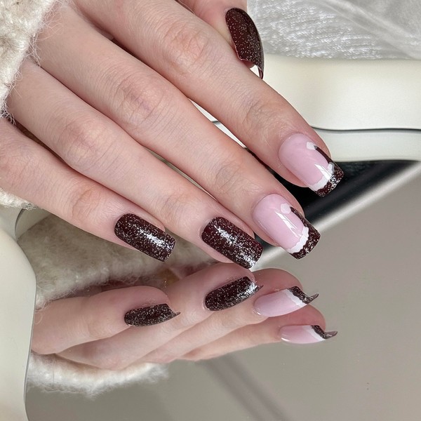 24 Pcs Christmas Press on Nails - Red Press on