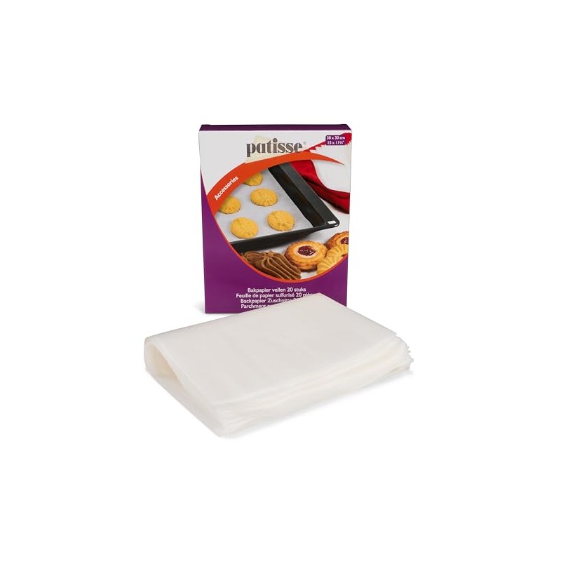 Patisse Baking Parchment Paper Sheets 20 Pcs 38 x 30