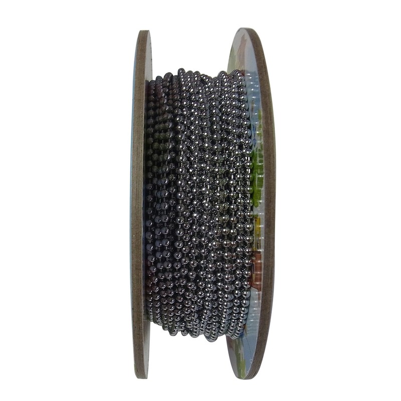 Nissa Chain R-BB1025 φ2.5 mm, Brass, Chrome, Ball Chain, 30