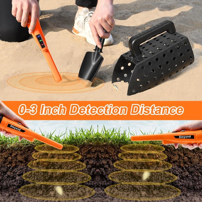Dmyond Metal Detector Pinpointer & Accessories - IP68 Full Waterproof