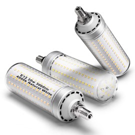 Big1.77x 6.1 inch, E12 200 Watt Equivalent LED Candelabra Bulbs C7,4000K Natural White, 3000 LM T6 E12 20W LED Chandelier Light Bulbs for Ceiling Fan Pendant Lighting Floor Lamp,Non-dimmable, 3 Pack