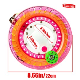 8.7 in Kite Reel Winder with Line, Kite String Reel for Kids & Adults, Easy to Use Kite String and Spool, it Comes with Durable Kite Thread and Connector (Pink)