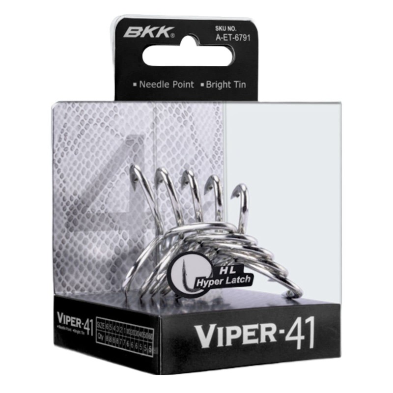 BKK Hooks A-ET-6790 Viper-41 Size 3/0# 6 Pack