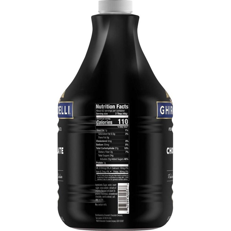 Ghirardelli Black Label Chocolate Sauce 87.3 Ounce with Ghirardelli Pump