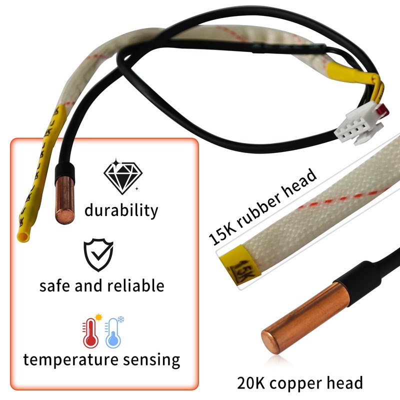Air Conditioner Temperature Sensor Thermistor Probe Freeze Control Sensor Universal