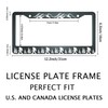 Smooffly Funny Sasquatch Matte Black License Plate Frame, Heavy Duty