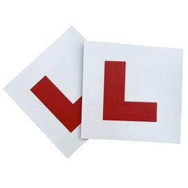 ZKR Vinyl L Plate 2 Pack For Car Learning Driver L Plate Printed Sticker, Learner Sticker, Learner L Plates Easy to Move without Scratching (2)