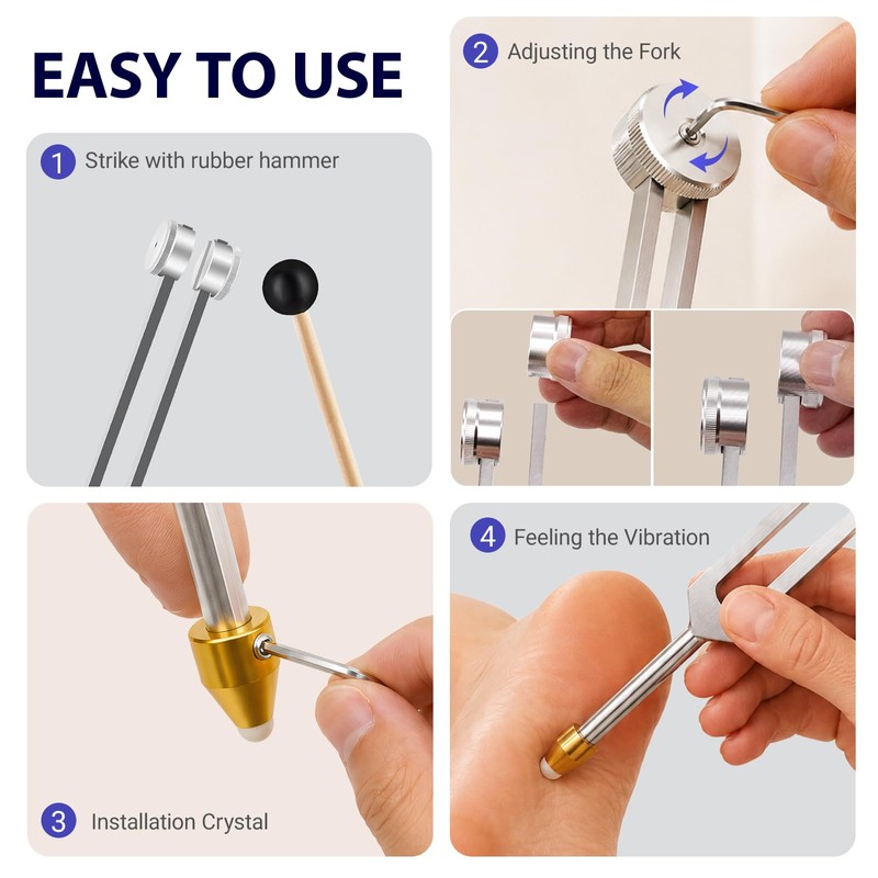 128Hz Weighted Tuning Fork Sets for Relaxation, Meditation & Sound