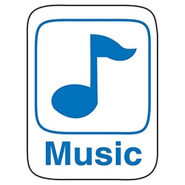 The Library Store Classification Labels with Permanent Adhesive Music 250 per Roll