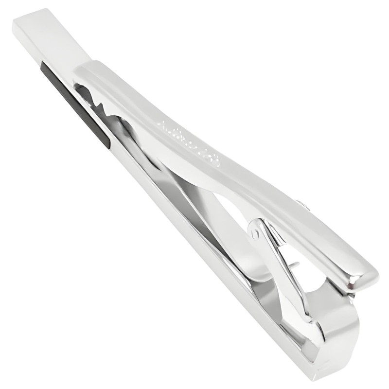 mila schon mst8386 Mira Sean Onyx White Bow Tie Clip