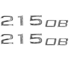 Tracker Boat Raised Decal Stickers | 215 OB Silver (Pair)