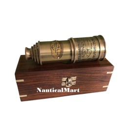 Brass Captain's Telescope with Glass Optics and High Magnification Vintage Replica 20" Brass Telescope Victorian 1915 Marine Nautical Gift Antique Spyglass