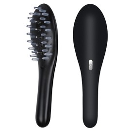 Hair Oil Applicator for Scalp, Electric Scalp Massager Comb, Hair Brush for Hair Fluid Essential Oil Serum, Use for Home & Travel (Black)